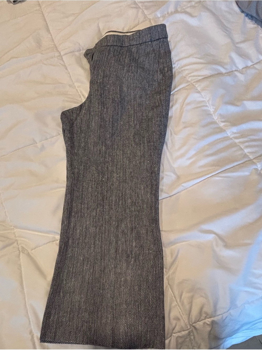 J Crew Women’s Hayden Blue Herringbone Crop Dress Pants
